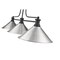 Z-Lite Melange Billiard, 3-Light, 15 In.W x 52 In.L x 21 In.H, Matte Black/Brushed Nickel 725-3MB-BN14 - alternate 2